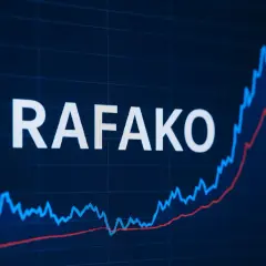 Wykres przedstawiający wzrost notowań RAFAKO. Widać dynamiczny wzrost kursu akcji, co może być dobrym sygnałem dla inwestorów.