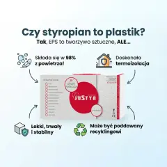 Czy styropian to plastik? Tak, EPS to tworzywo sztuczne, ale składa się w 98% z powietrza, jest lekki, trwały i stabilny, a także doskonale termoizoluje i może być poddawany recyklingowi.