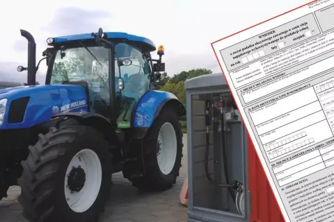 Nowy traktor i formularz wniosku o zwrot akcyzy za paliwo rolnicze 2026.