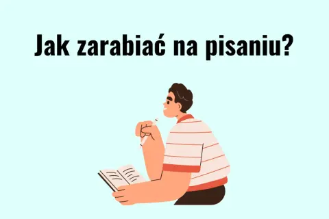 Mężczyzna z ołówkiem i notatnikiem zastanawia się nad copywritingiem. Jak zarabiać na pisaniu?