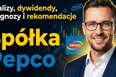 Analiza spółki Pepco: prognozy i rekomendacje. Mężczyzna w garniturze z logo Pepco.