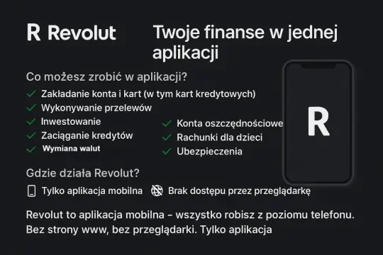 Revolut: zarządzaj finansami, kontami, przelewami, inwestycjami i ubezpieczeniami w jednej aplikacji mobilnej.