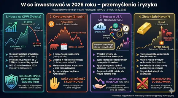 W co inwestować długoterminowo: hossa na GPW, kryptowaluty, USA (AI), złoto. Analiza ryzyk i potencjalnych zwrotów.