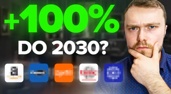 Mężczyzna zastanawia się nad potencjałem inwestowania w startupy, widząc wzrost o +100% do 2030 roku.