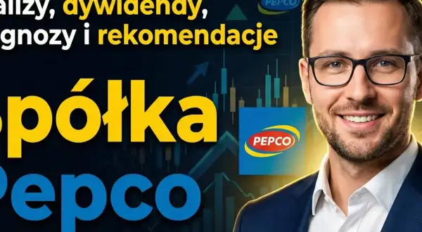 Analiza spółki Pepco: prognozy i rekomendacje. Mężczyzna w garniturze z logo Pepco.