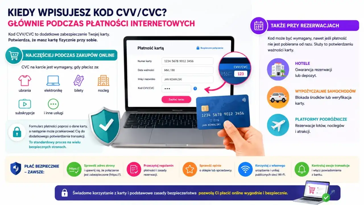 Kod CVV/CVC - gdzie go znaleźć i kiedy go podawać?