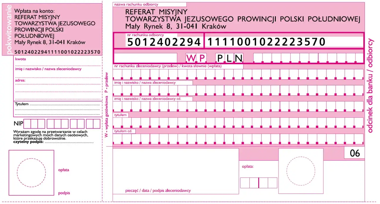 Numer konta bankowego ma 26 cyfr. Wpisano 50124022941111001022223570.
