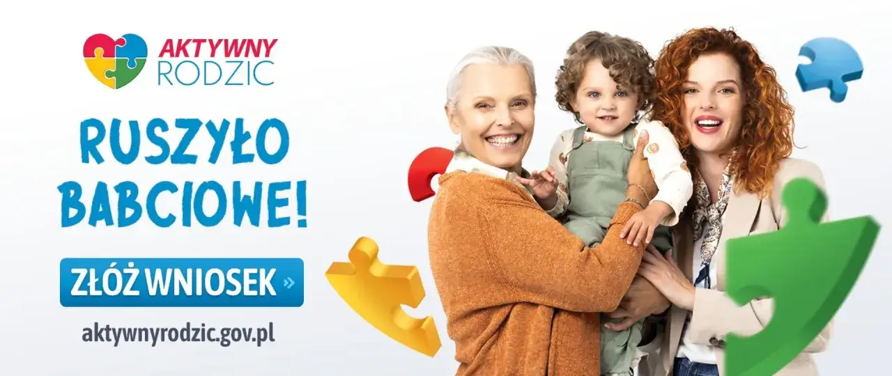 Uśmiechnięte pokolenia: babcia, mama i dziecko. Hasło