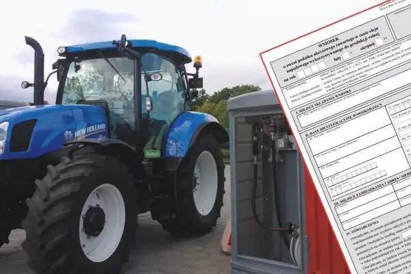 Nowy traktor i formularz wniosku o zwrot akcyzy za paliwo rolnicze 2026.