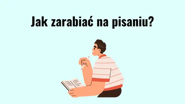 Mężczyzna z ołówkiem i notatnikiem zastanawia się nad copywritingiem. Jak zarabiać na pisaniu?
