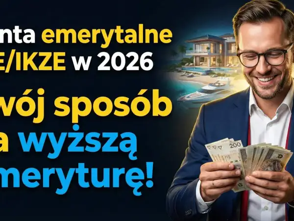 Uśmiechnięty mężczyzna z pieniędzmi, wizja luksusowej emerytury. Dowiedz się, gdzie najlepiej odkładać pieniądze na emeryturę, by zapewnić sobie komfort.